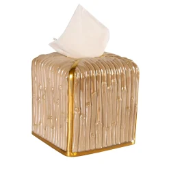 SCATOLA PER FAZZOLETTI IN BAMBÙ - BEIGE