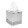 SCATOLA PER FAZZOLETTI QUADRATA MARBELLA - ARGENTO #2