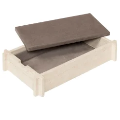 Scatola rettangolare in pelle e marmo Structura - Marrone