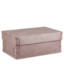 Scatola Snob in pelle rosa cenere