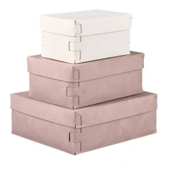Scatola Snob in pelle rosa cenere