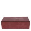 Scatola Stingray in pelle Nubuck Rosso Persiano