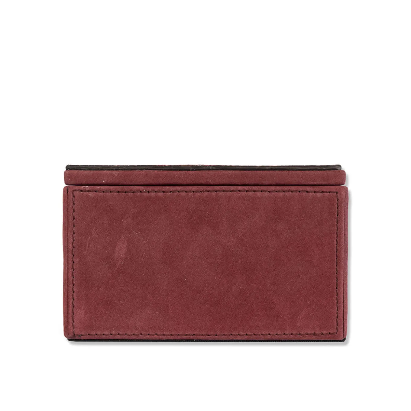 Scatola Stingray in pelle Nubuck Rosso Persiano