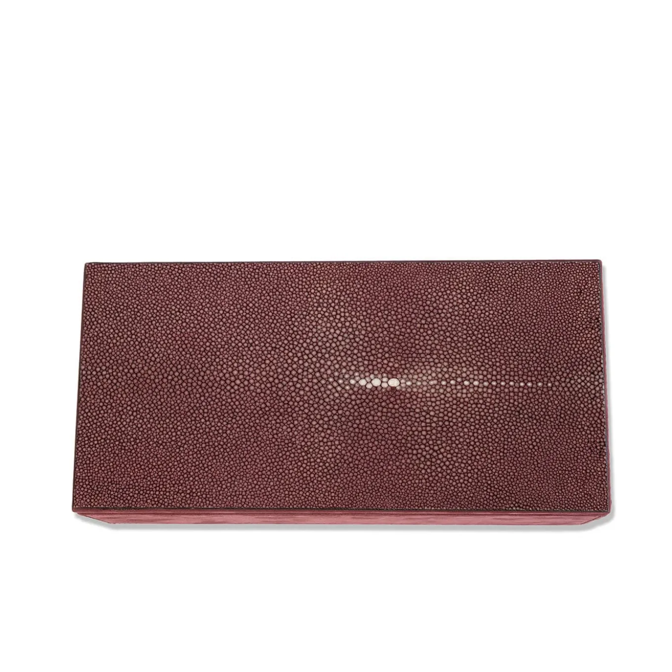 Scatola Stingray in pelle Nubuck Rosso Persiano
