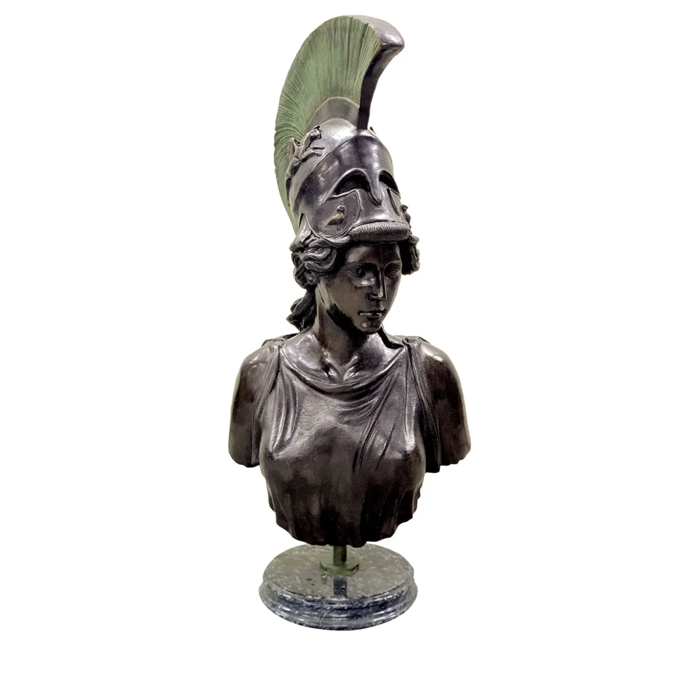 Scultura Busto Atena in bronzo