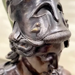 Scultura Busto Atena in bronzo