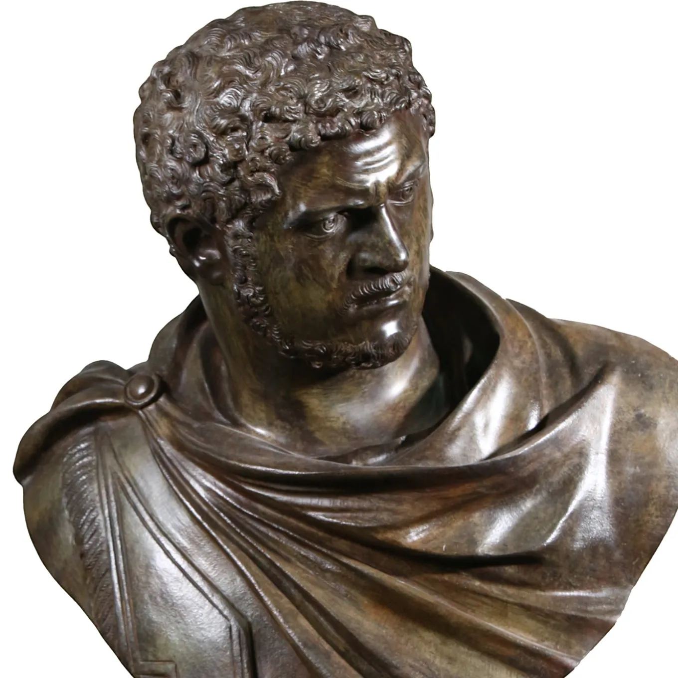Scultura Busto Caracalla in bronzo