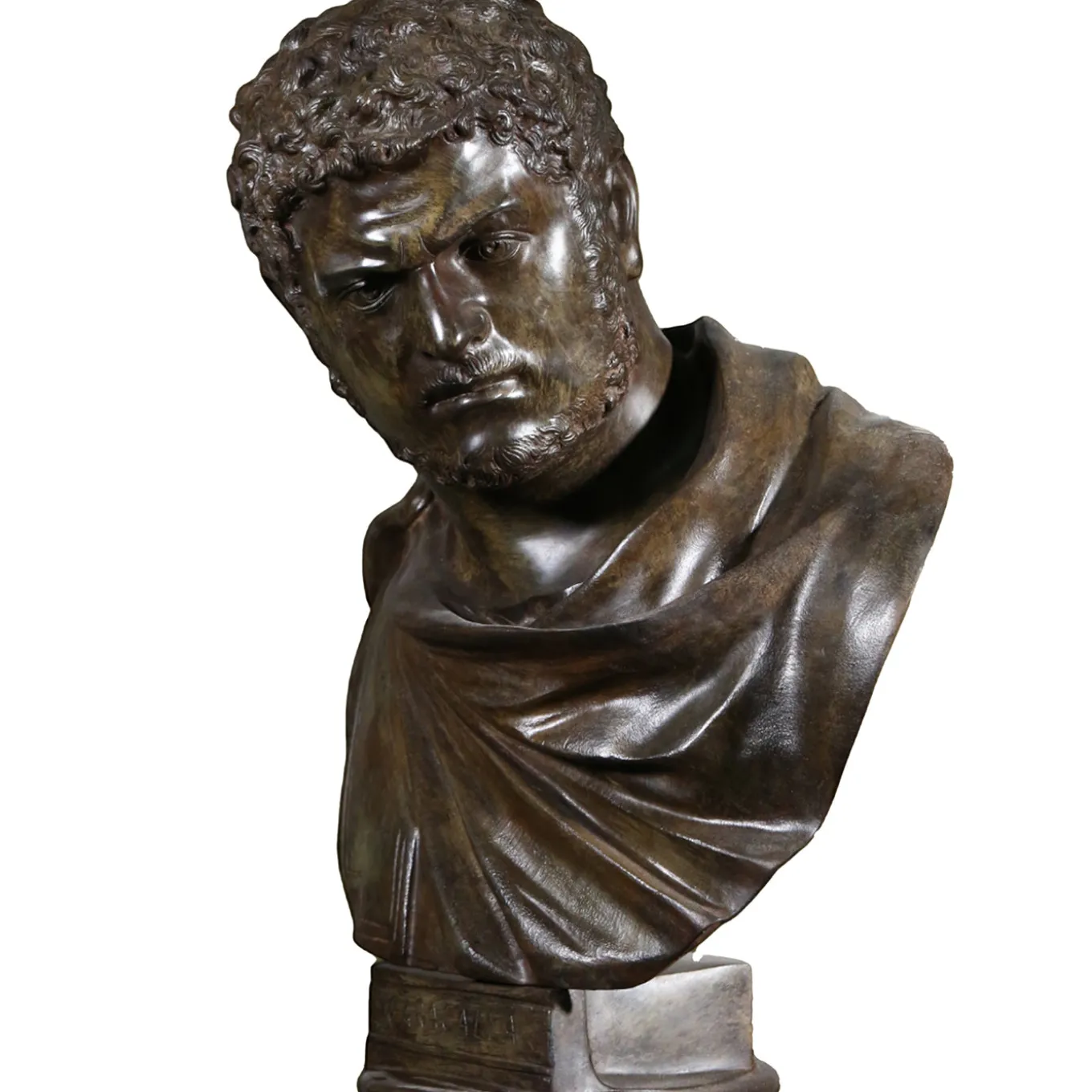 Scultura Busto Caracalla in bronzo