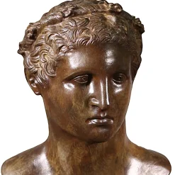 Scultura Busto di Atleta in bronzo