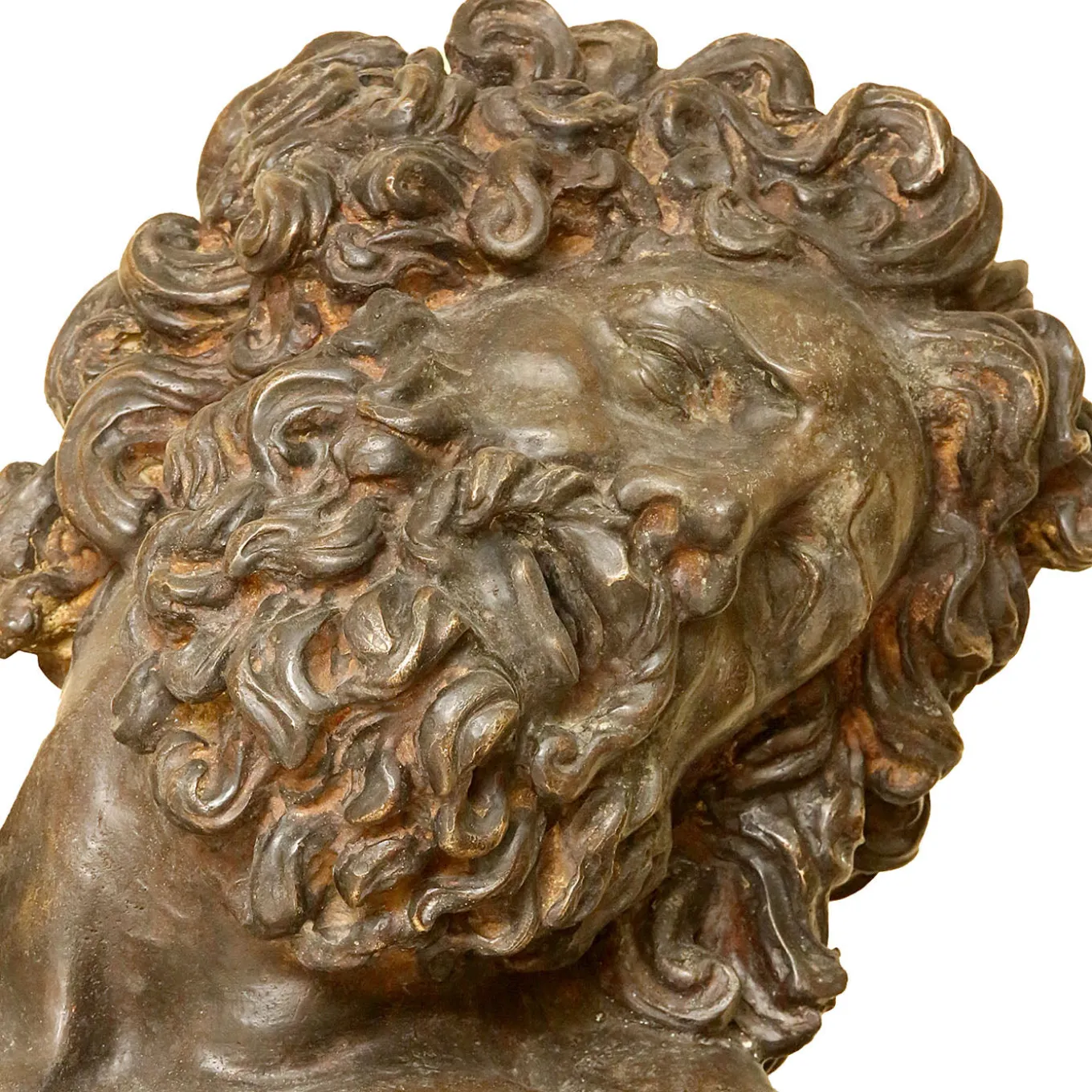 Scultura Busto Laocoonte in bronzo
