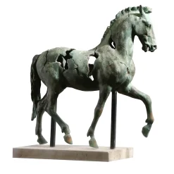 Scultura Cavallo Leonardo Frammento in Bronzo