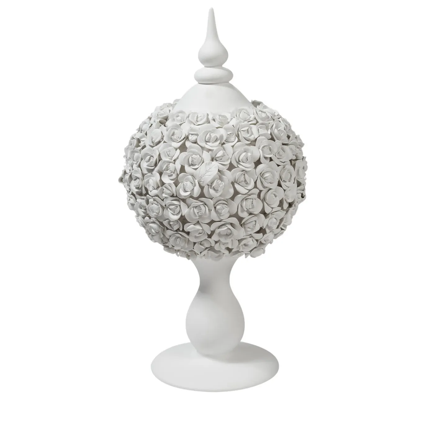 Scultura Coco Camelie Bianco