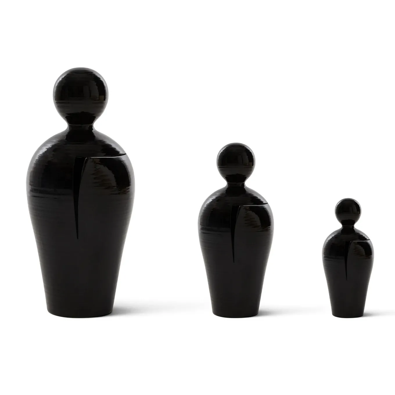 Scultura Da in Ceramica Nera