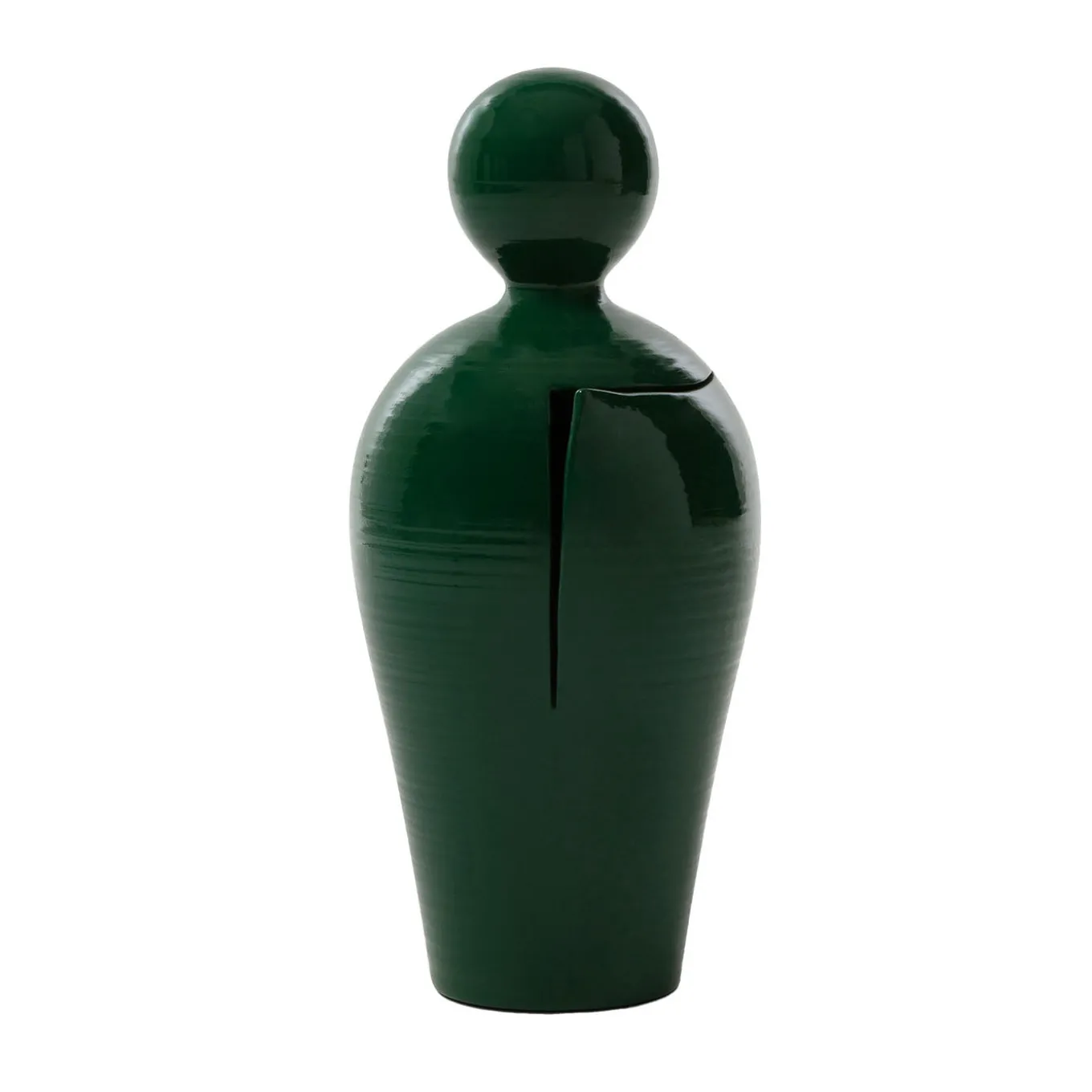 Scultura Da in Ceramica Verde