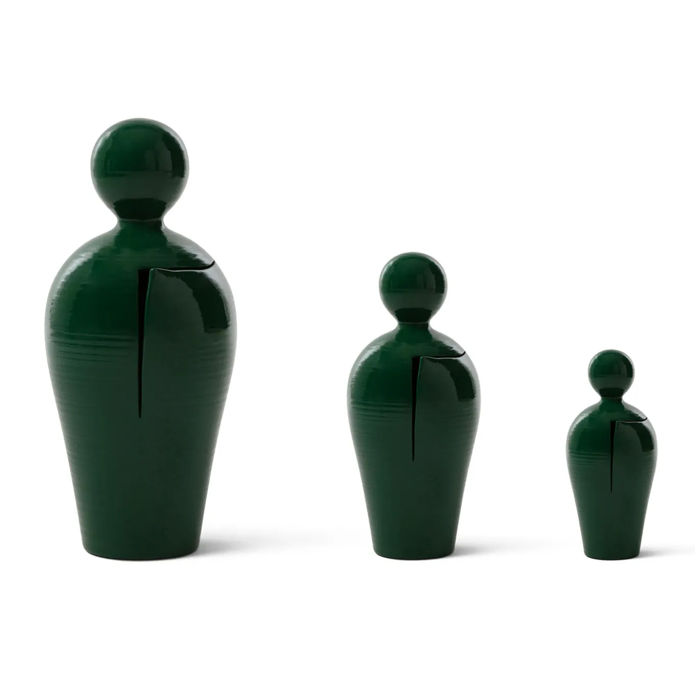 Scultura Da in Ceramica Verde