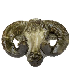 Scultura da parete con trofeo di ariete