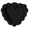 Scultura Da Parete Milagros Cuore Sacro In Gesso Nero