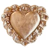 Scultura Da Parete Milagros Cuore Sacro In Gesso Oro
