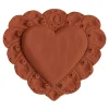 Scultura Da Parete Milagros Cuore Sacro In Gesso Terracotta