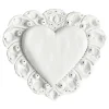 Scultura Da Parete Milagros Cuore Sacro In Gesso Bianco