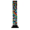 Scultura da terra in vetro di Murano policromo Stele Flowers