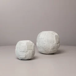 Scultura Decorativa Sfero Cartoccio Bianca