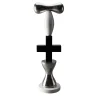 Scultura Decorativa Totem Nera Bianca e Platino di Karim Rashid