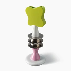 Scultura decorativa Totem verde bianca e rosa di Karim Rashid