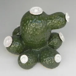 Scultura di cactus in ceramica Boulder Avenue di Tullio Mazzotti