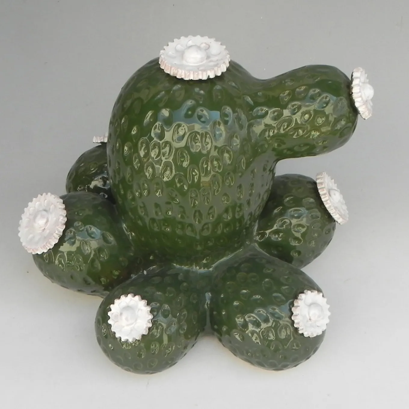 Scultura di cactus in ceramica Boulder Avenue di Tullio Mazzotti