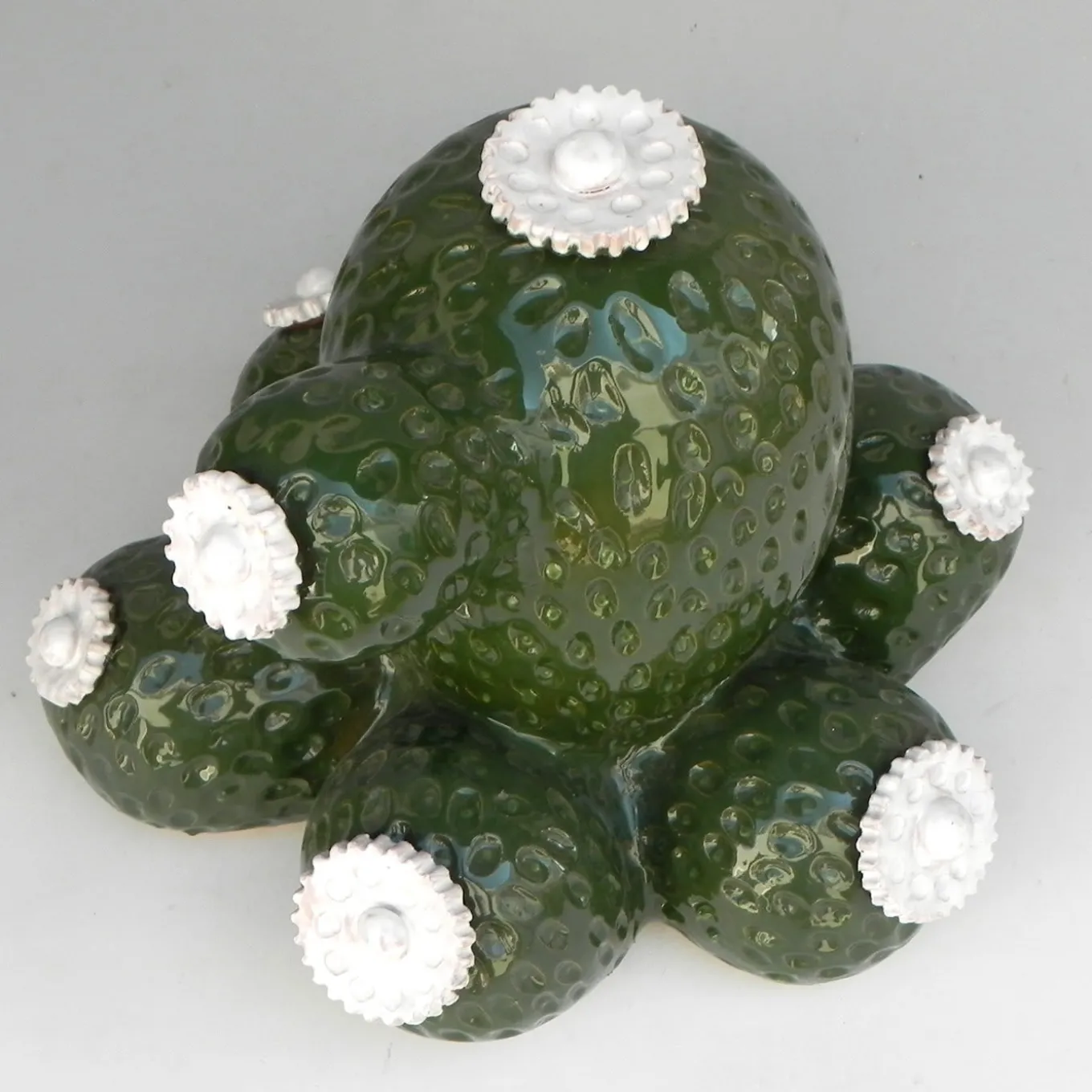 Scultura di cactus in ceramica Boulder Avenue di Tullio Mazzotti