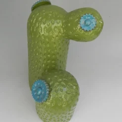 Scultura di cactus in ceramica Little Rock Street di Tullio Mazzotti