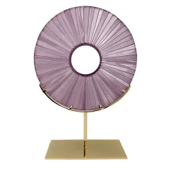 Scultura di cristallo rosa occhio
