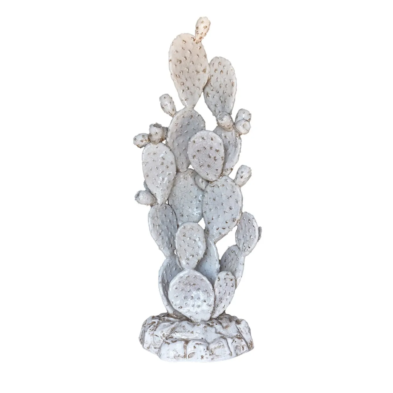 Scultura di fico d'India bianco