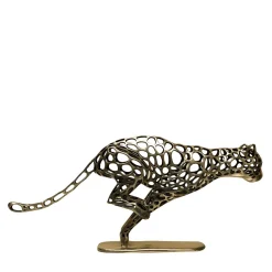 Scultura di ghepardo in corsa