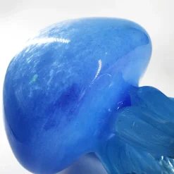 Scultura di Medusa in Vetro di Murano Azzurro
