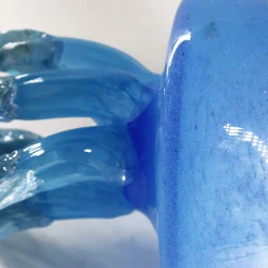 Scultura di Medusa in Vetro di Murano Azzurro