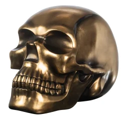 Scultura di teschio d'oro