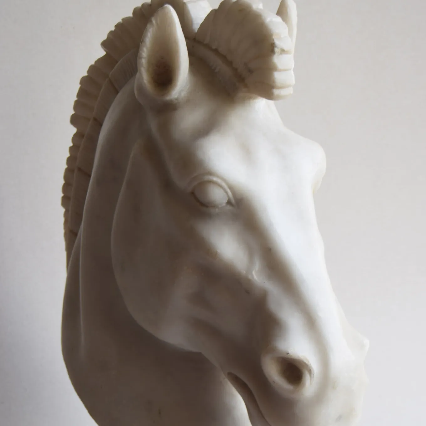 Scultura di testa di cavallo