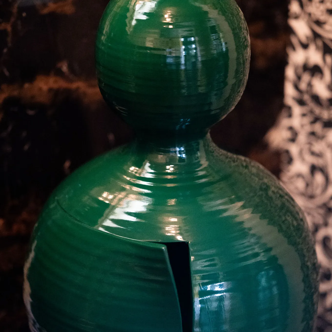 scultura Do in Ceramica Verde