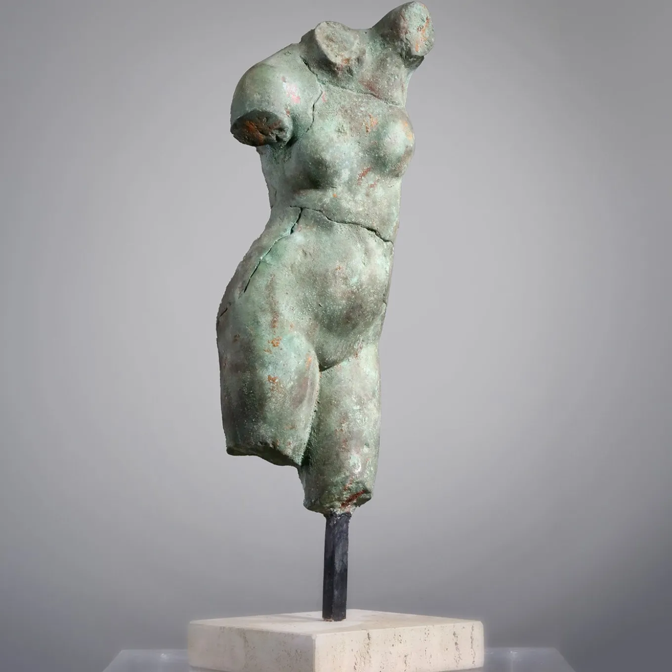Scultura Dorso Donna Frammento piccolo in Bronzo