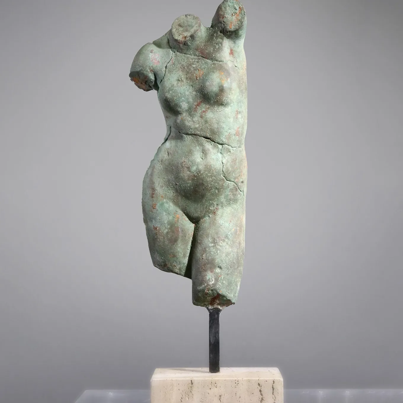 Scultura Dorso Donna Frammento piccolo in Bronzo