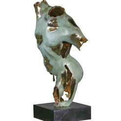 Scultura Dorso Maschile Sfrangiato in bronzo