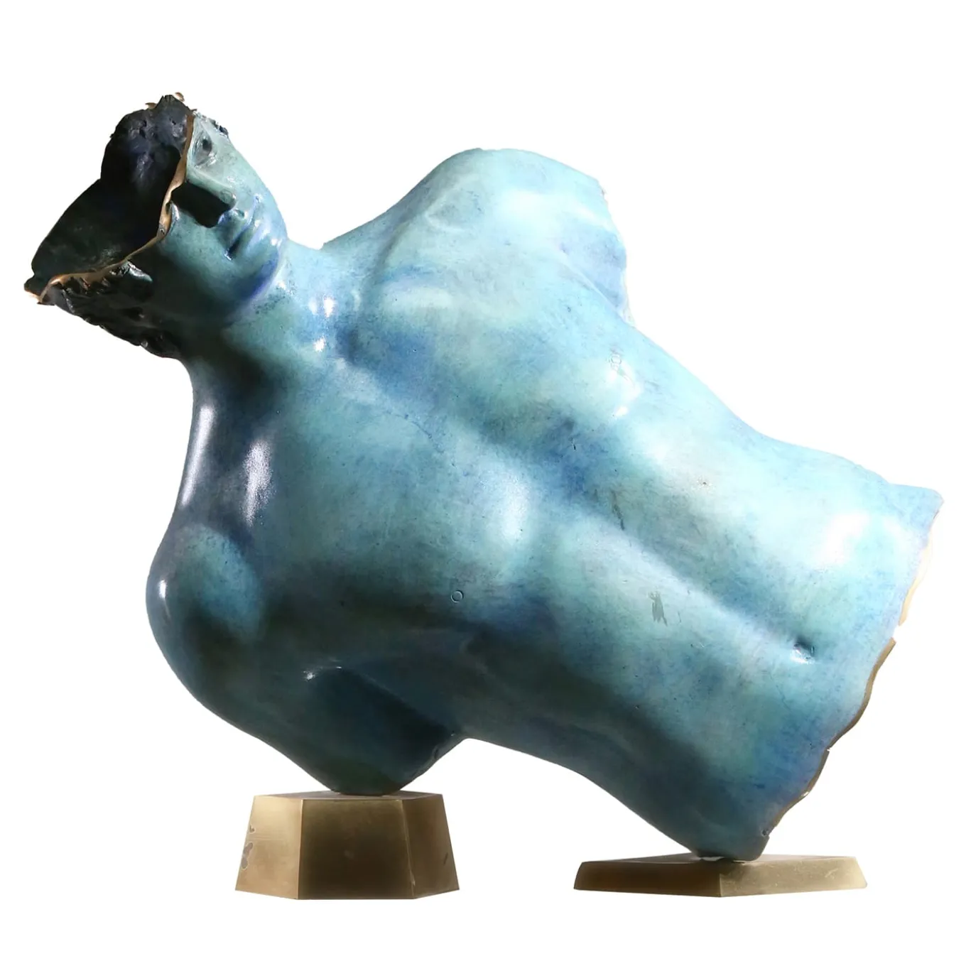 Scultura Dorso moderno reclinato in bronzo