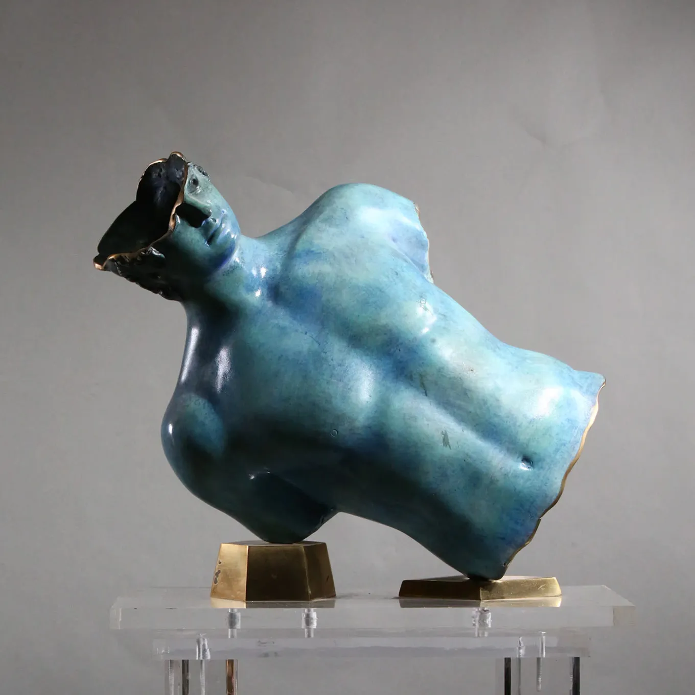 Scultura Dorso moderno reclinato in bronzo