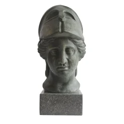 Scultura in ceramica bronzo Athena