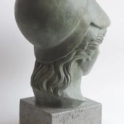 Scultura in ceramica bronzo Athena