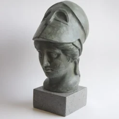 Scultura in ceramica bronzo Athena
