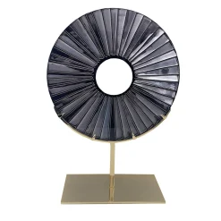 Scultura in cristallo nero Eye