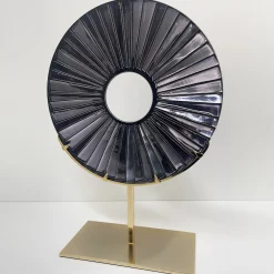 Scultura in cristallo nero Eye
